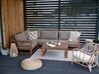 Right Hand 4 Seater Acacia Wood Garden Corner Sofa Set Taupe TIMOR_788380