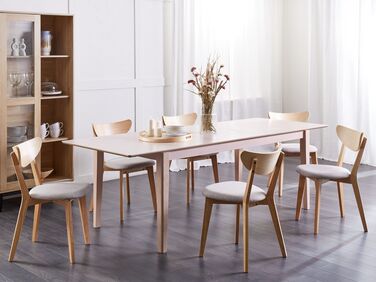 Extending Dining Table 180/240 x 90 cm Light Wood CROSBY