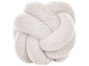 Boucle Knot Cushion 19 x 19 cm White MALNI_854872