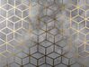 Conjunto de 2 almofadas decorativas com padrão geométrico 45 x 45 cm prateada CAMELLIA_770345