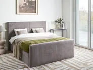 Divan Bed with Storage ARISTOCRAT Fabric Taupe 160 x 200 cm (EU King Size)_953998