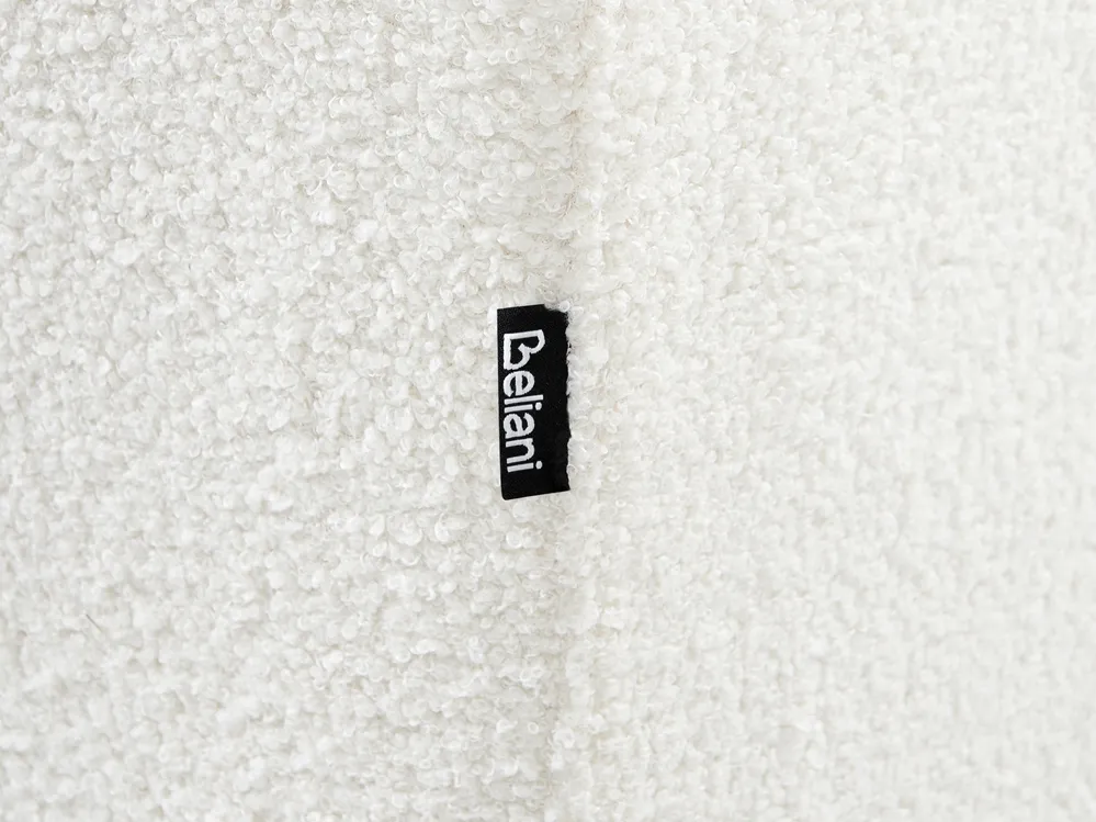 Corner Sofa 4 Seater LUNGO with Ottoman Boucle White Right Hand_962437
