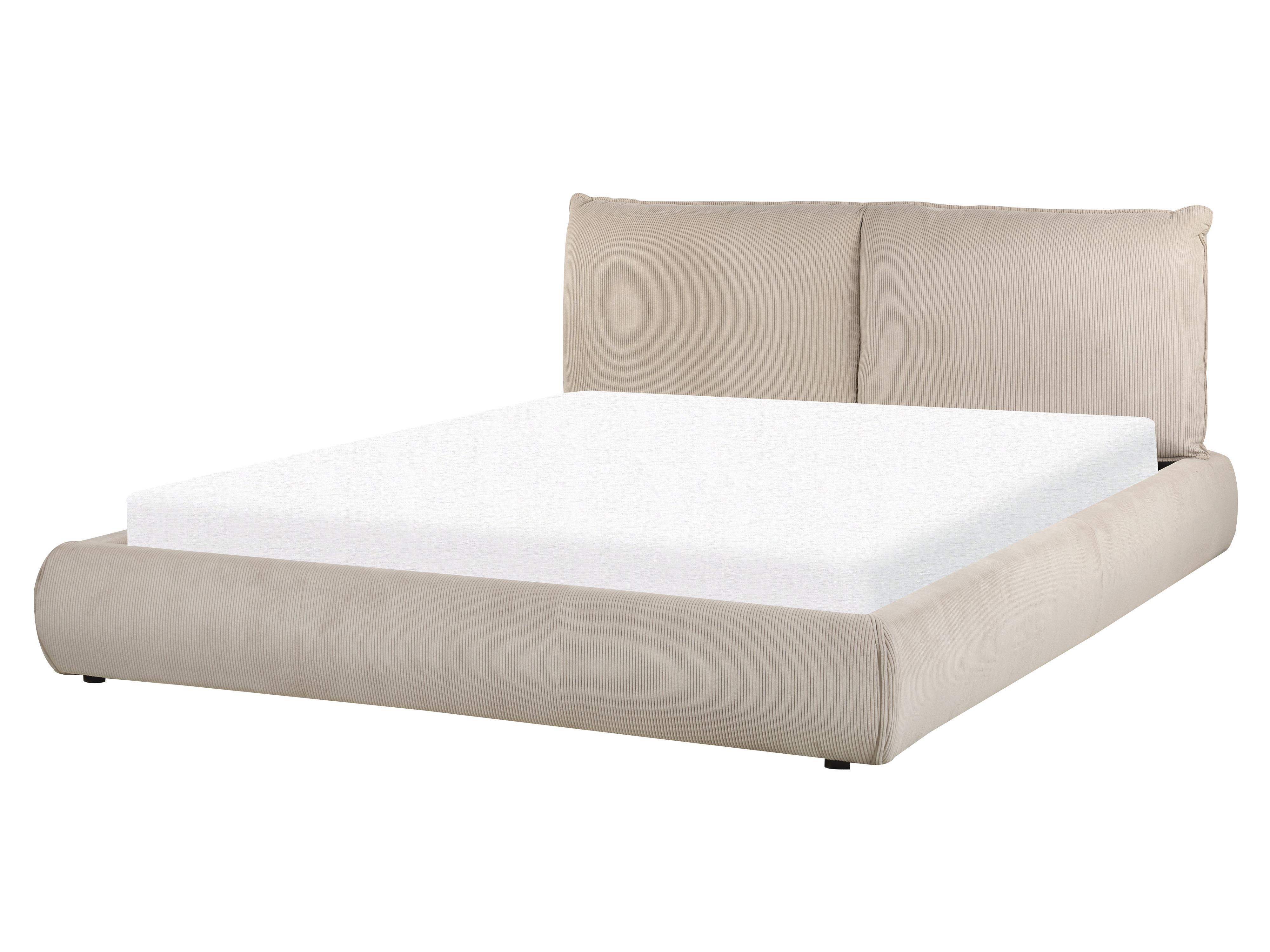 Wasserbett Cord VINAY 160 x 200 cm Taupe_881116