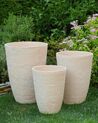 Set di 2 vasi beige sabbia 35 x 35 x 50 cm CAMIA_841566