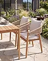 Set of 2 Garden Chairs MARZAMEMI Acacia Wood Light Grey