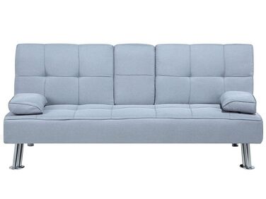 Sofá cama 3 plazas tapizado gris claro ROXEN