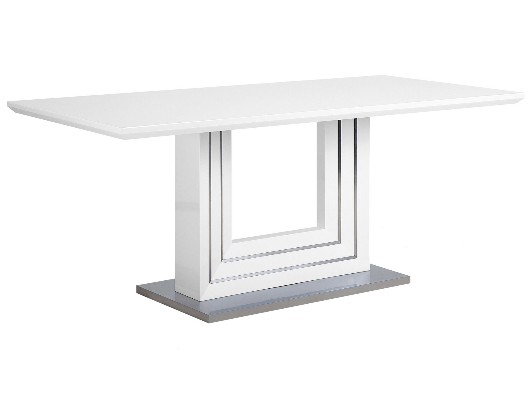 Étkezőasztal Fehér Rozsdamentes Acél 180 x 90 cm KALONA_705239