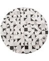 Vloerkleed patchwork grijs/zwart ⌀ 140 cm KIRKLAR_850985