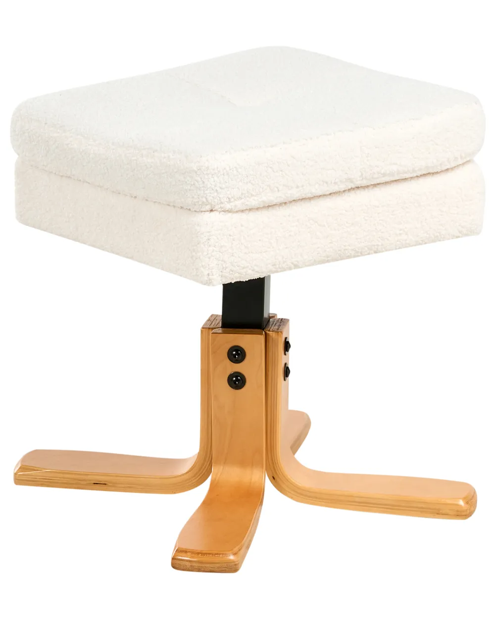 Recliner Chair EPSE with Footstool Boucle Off-White_1003269