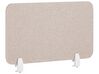 Bureauscherm beige 80 x 40 cm WALLY_853079