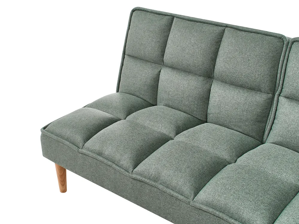 Sofa Bed 3 Seater SILJAN Fabric Green_968716