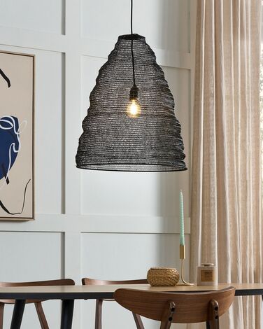 Metal Mesh Pendant Lamp Black PARBATI