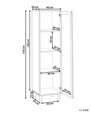 Witryna ze szklaną gablotą TINGLEDALE 40 cm Biały_949907