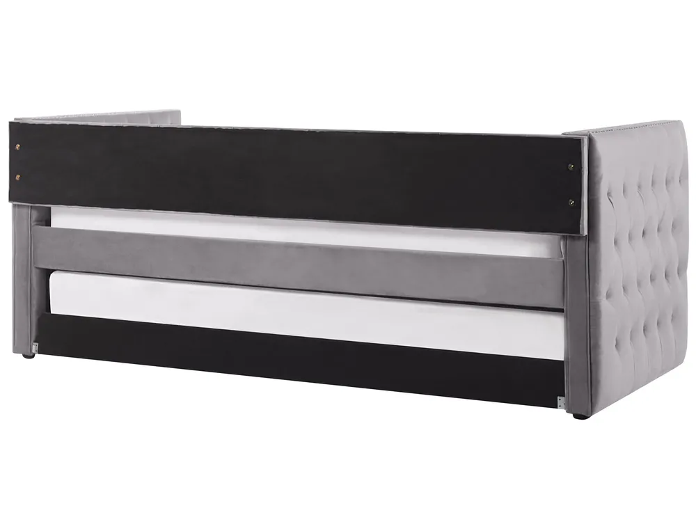 Trundle Bed Velvet GASSIN 90 x 200 cm (EU Single) Grey_779257