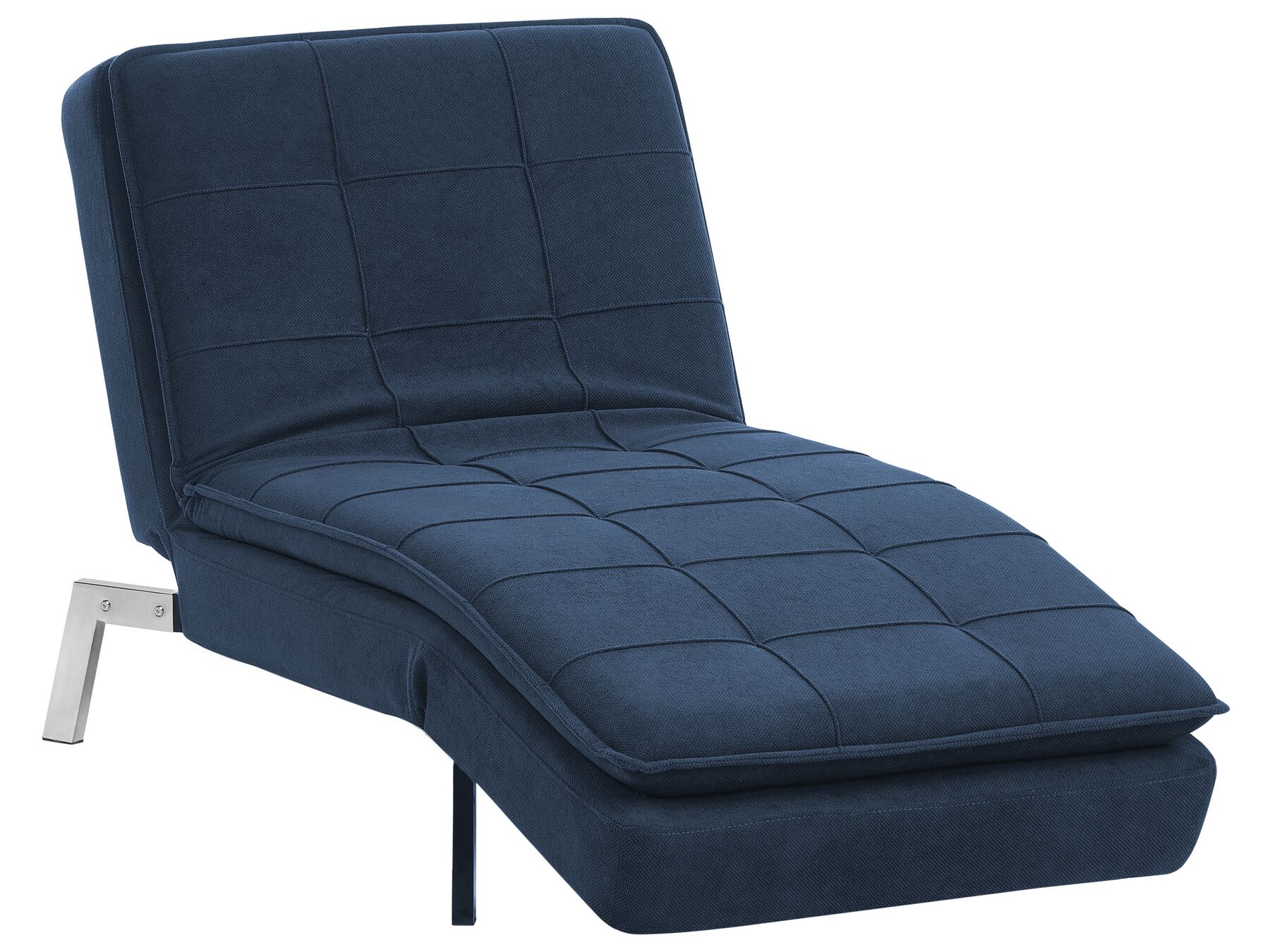 Chaise longue en tissu bleu marine LOIRET_927303