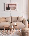 3 Seater Fabric Sofa Light Beige LUVOS_903746