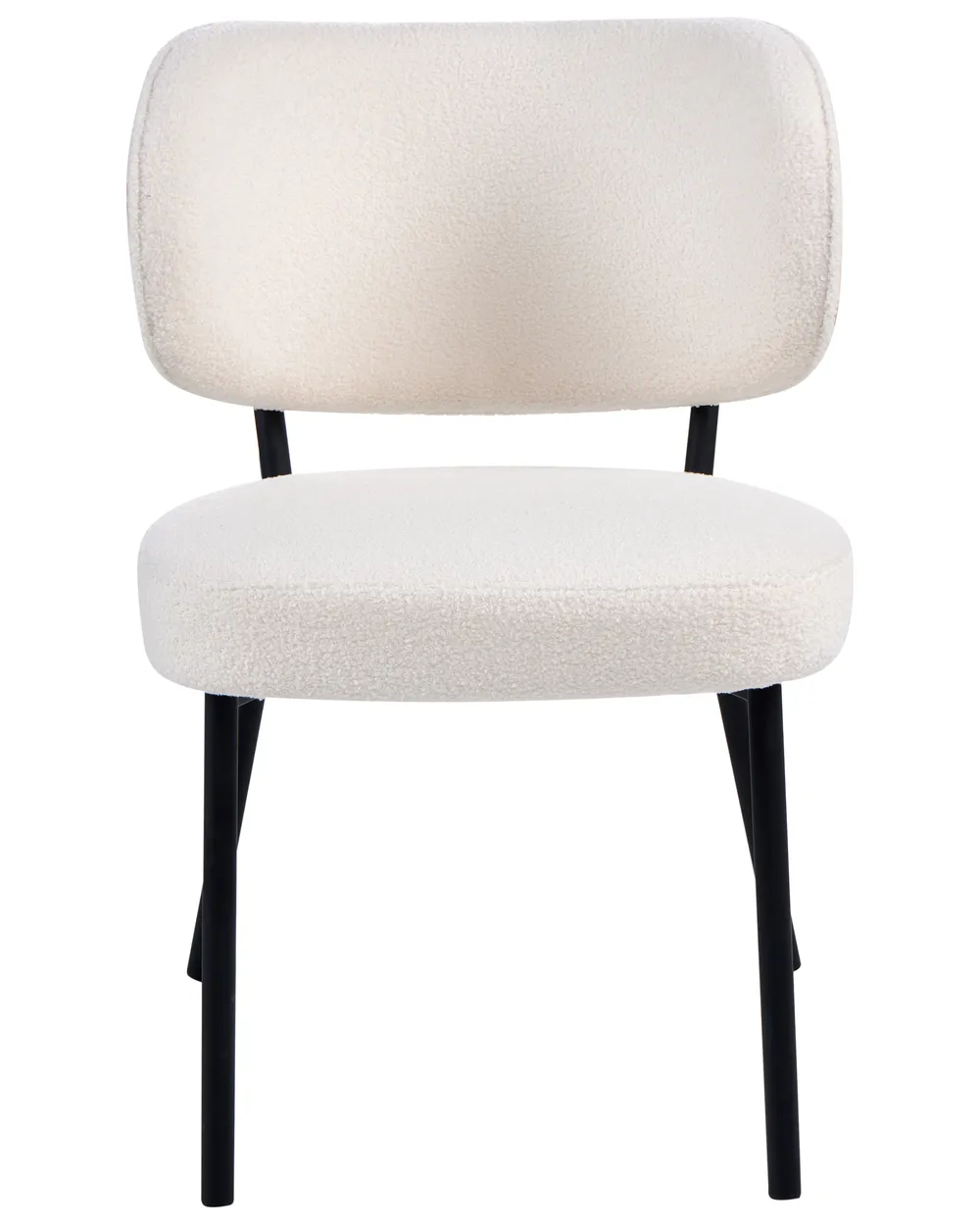 Set of 2 Dining Chairs WONDER Boucle Off-White_1058416