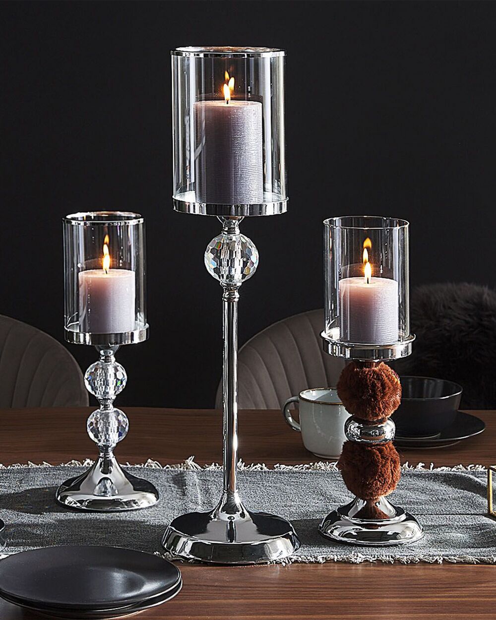 Candle holder with glass cover discount