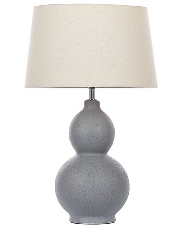 Lampada da tavolo ceramica grigio e beige 56 cm YENISEI