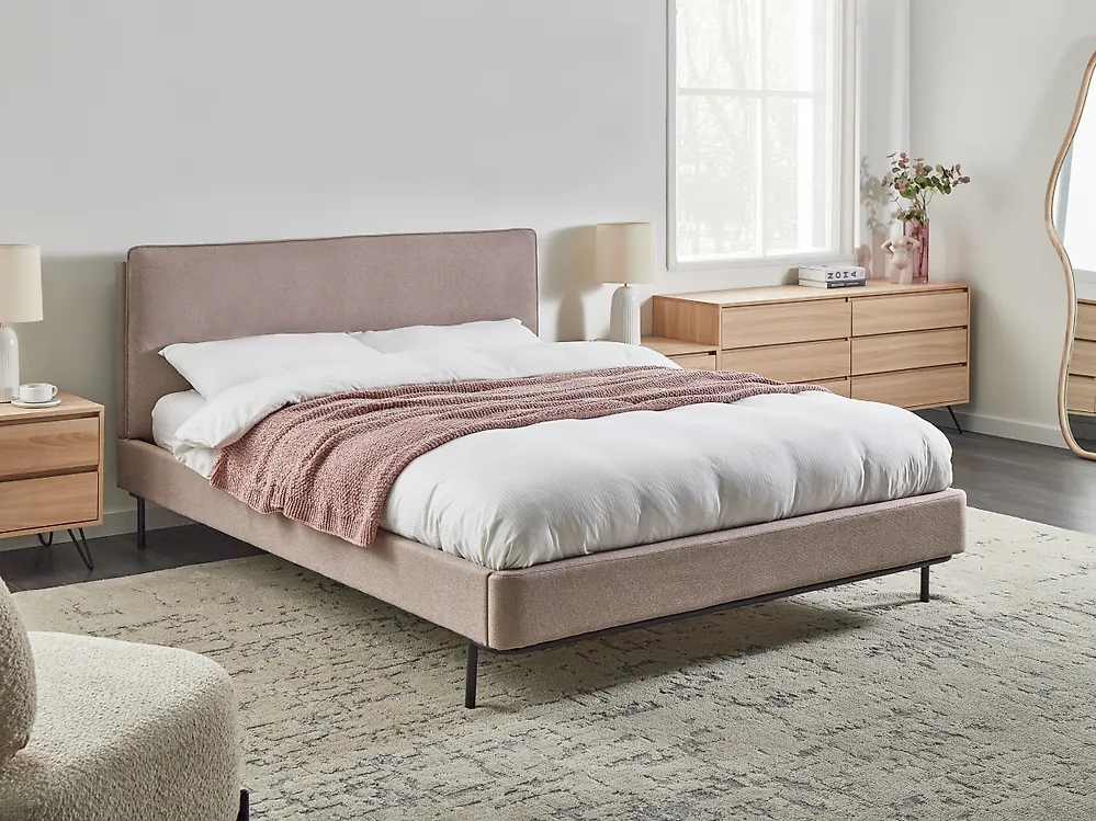 Letto Tessuto CORIO 160 x 200 cm Tortora_1173966