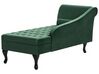 Chaise-longue à esquerda com arrumação em veludo verde escuro PESSAC_882113