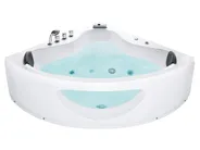 Vasca idromassaggio angolare con LED TOCOA 190 x 138 cm Bianco_850663