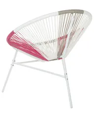 Set di 2 sedie da giardino ACAPULCO Rattan sintetico (PE) Fucsia_718065