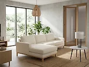 Corner Sofa SIGGARD Boucle White Right Hand_1176427