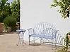 Banc de jardin CAVINIA 125 cm Métal Bleu clair