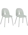 Set of 2 Garden Chairs BOLGHERI Armless Light Green