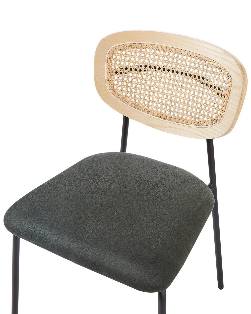 Set di 2 sedie da pranzo MAYETTA Rattan Verde scuro_931868