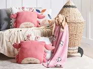 Lot de 2 coussins décoratifs JARGALLI 35 x 35 cm Coton Crabe Rose_941458
