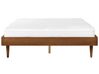 Dřevěná postel s LED světlem 160 x 200 cm světlé dřevo TOUCY_909704