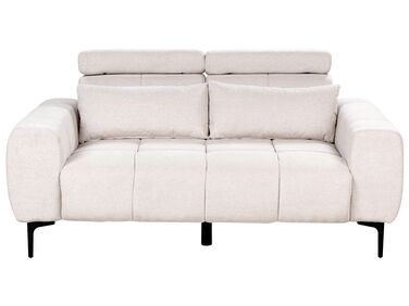 2 Seater Fabric Sofa Beige VEGAMO