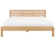 Bett mit Lattenrost Kiefernholz CARNAC 180 x 200 cm Hellbraun_677863