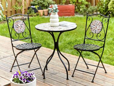 Metal Garden Bistro Table ø 60 cm Black CASARIO