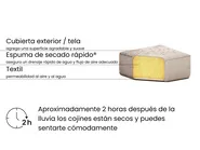 Conjunto de jardín con mesa 5 plazas ROVIGO Beige_958260