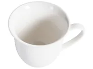 Set of 4 Cups with Saucers ELDERBERRY Porcelain White_957401