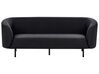 Conjunto de sofás 6 lugares em tecido preto LOEN_920357