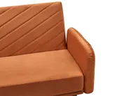 Sofa Bed 3 Seater SENJA Velvet Orange_787342