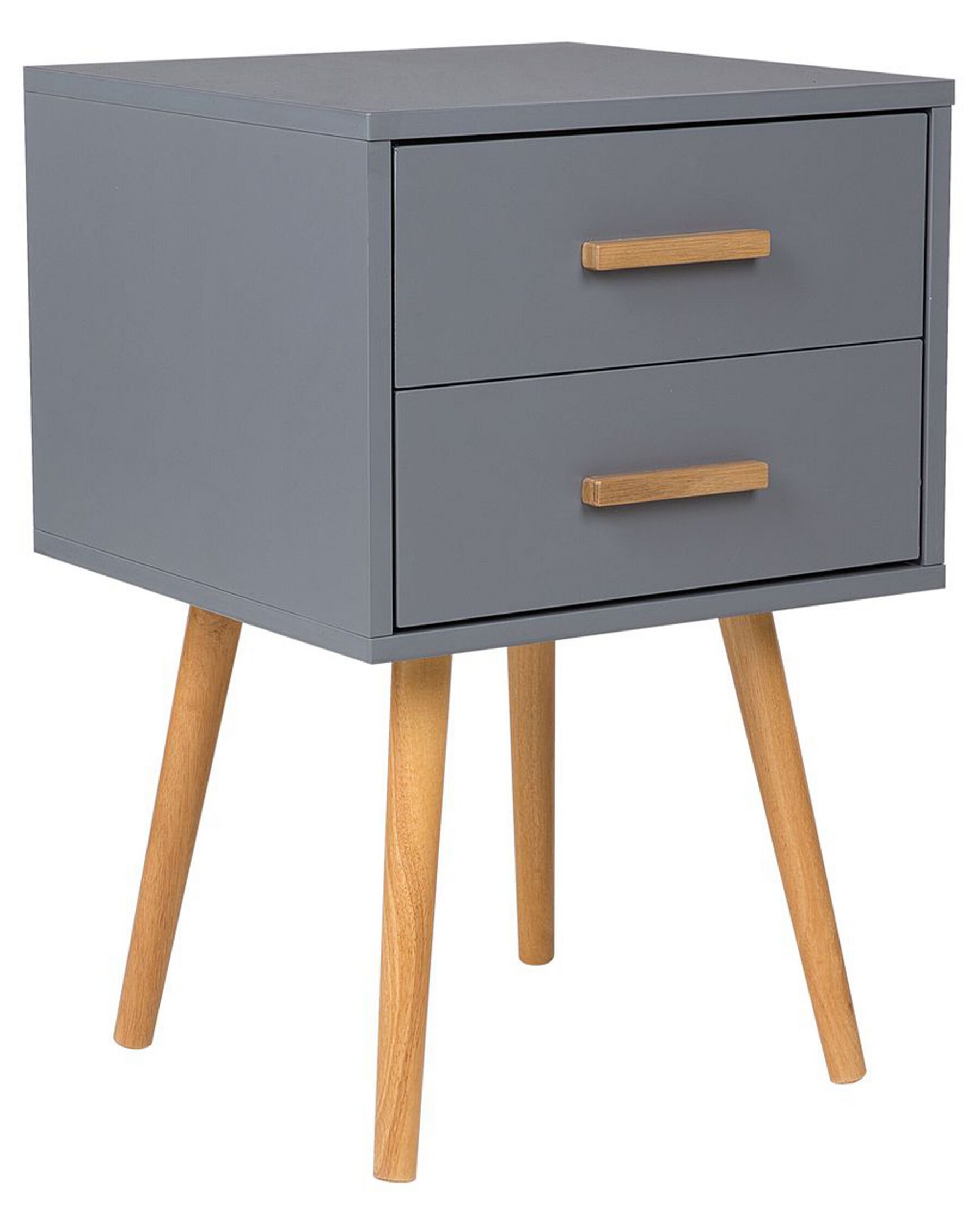 2 Drawer Bedside Table Grey ALABAMA_734806