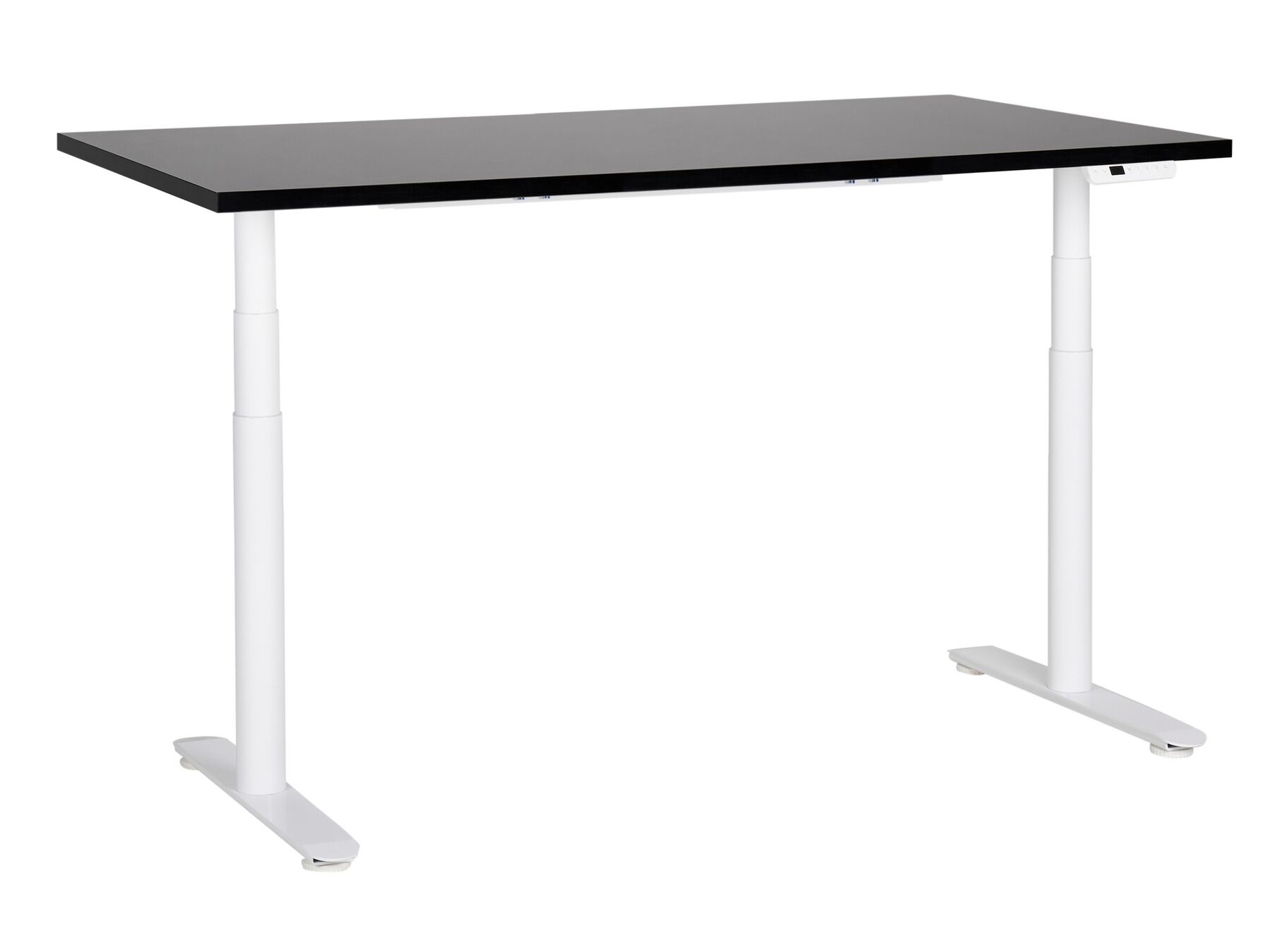 Fekete és fehér elektromosan állítható íróasztal 160 x 72 cm DESTINAS_899578