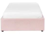 Ottoman Bed without Headboard DINAN Boucle Pastel Pink 90 x 200 cm (EU Single)_903663