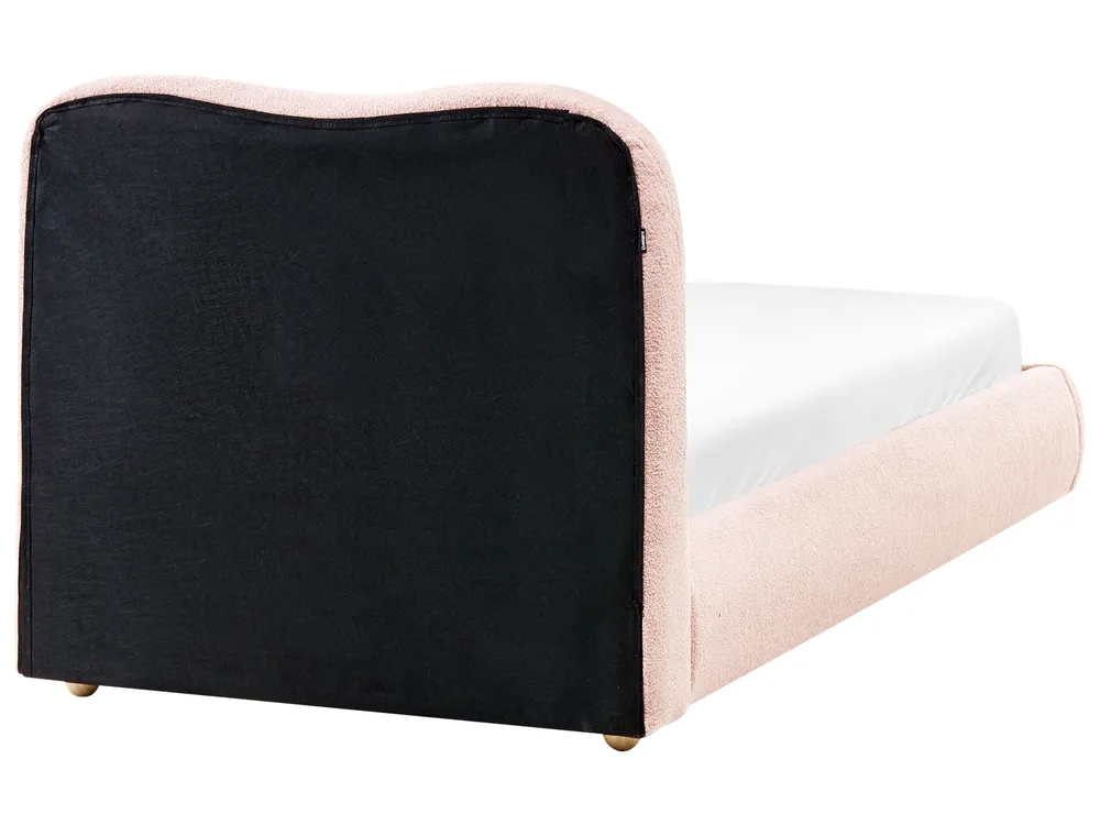 Ottoman Bed BLAGNAC Boucle Pink 90 x 200 cm (EU Single)_1026334