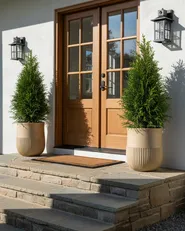 Plant Pot PYLAROS 36 cm Beige_1032267