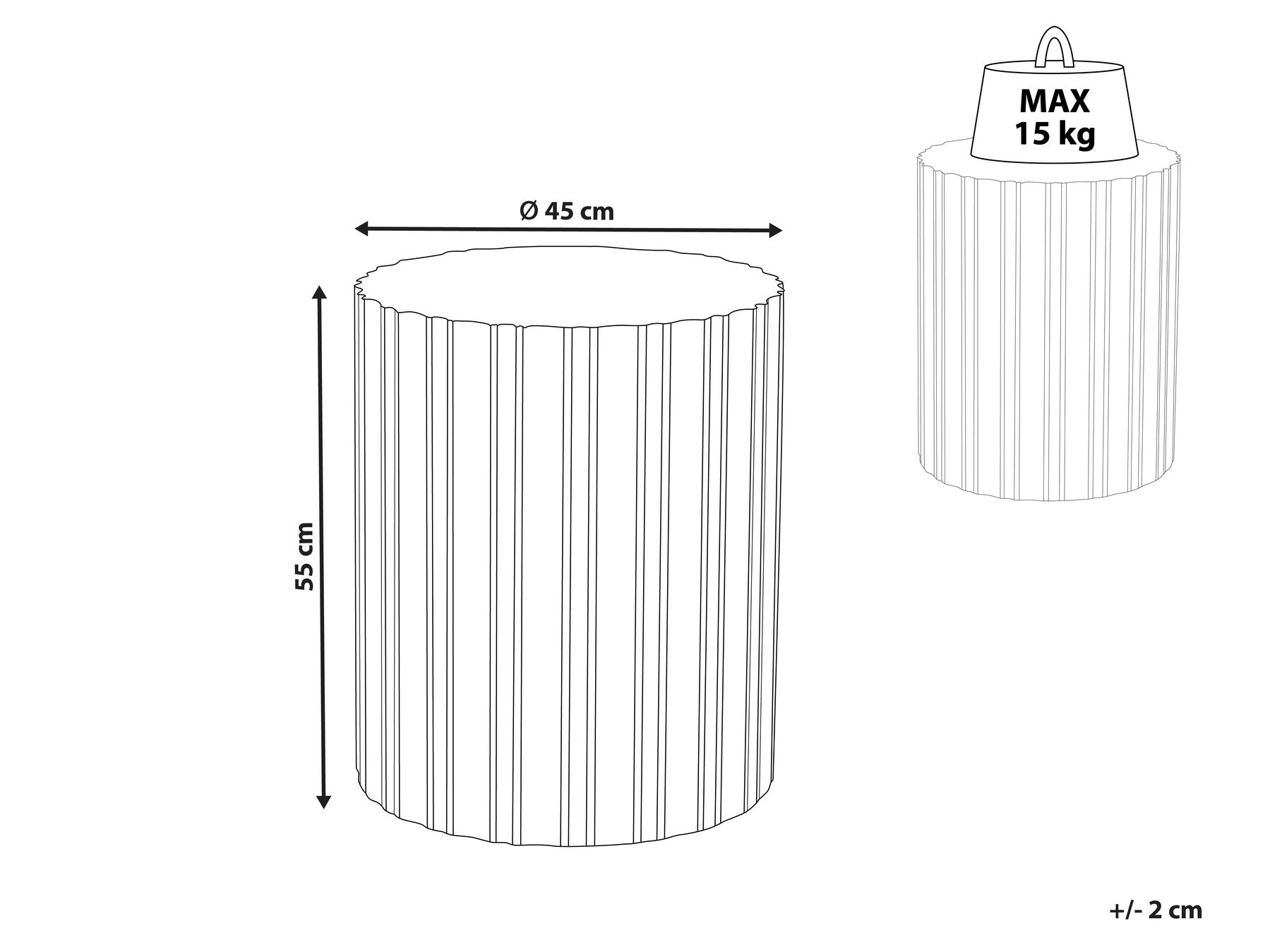 Side Table White DEULI_852252 Side Table White DEULI_852252
