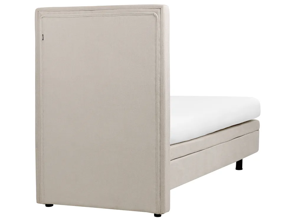 Bett verstellbar Stoff DUKE II 80 x 200 cm Hellbeige_910503