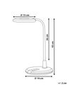 LED Desk Lamp Silver and White COLUMBA_853981