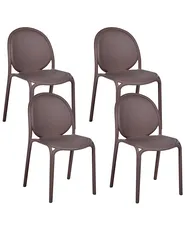 Set di 4 sedie da giardino BRUGNELLO Marrone_1106792