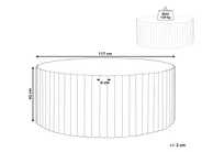 Tavolino da caffè POZZA 117 cm 117 cm Grigio_1024444